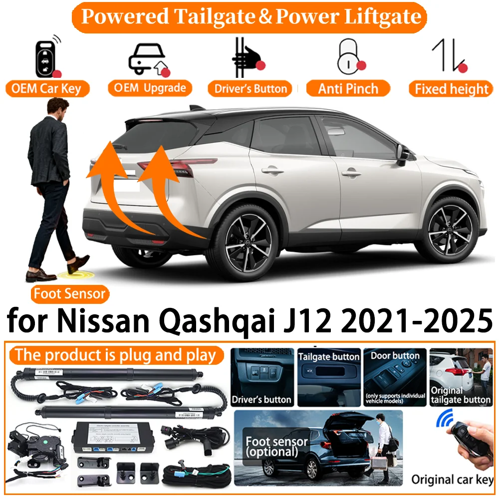 

ZhuCamX Car OEM Smart Powered Tailgate system for Nissan Qashqai J12 2021-2025 Automatic Electric Power Tailgate Strut kit