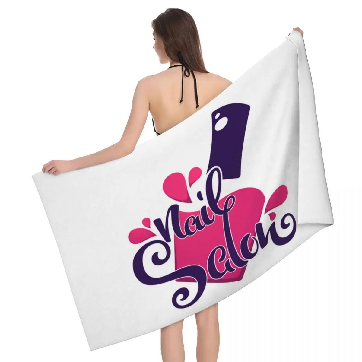 Custom Nail Studio And Manicure Beach Bath Towel Microfiber Manicurist Gift Pool Towels