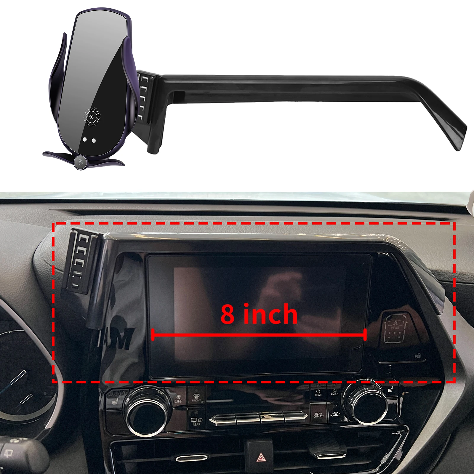 

fit for Toyota Highlander Kluger 2020-2023 XU70 Custom Fit Phone Holder Mount Dashboard Screen Base No Drill Car​​ accessoires