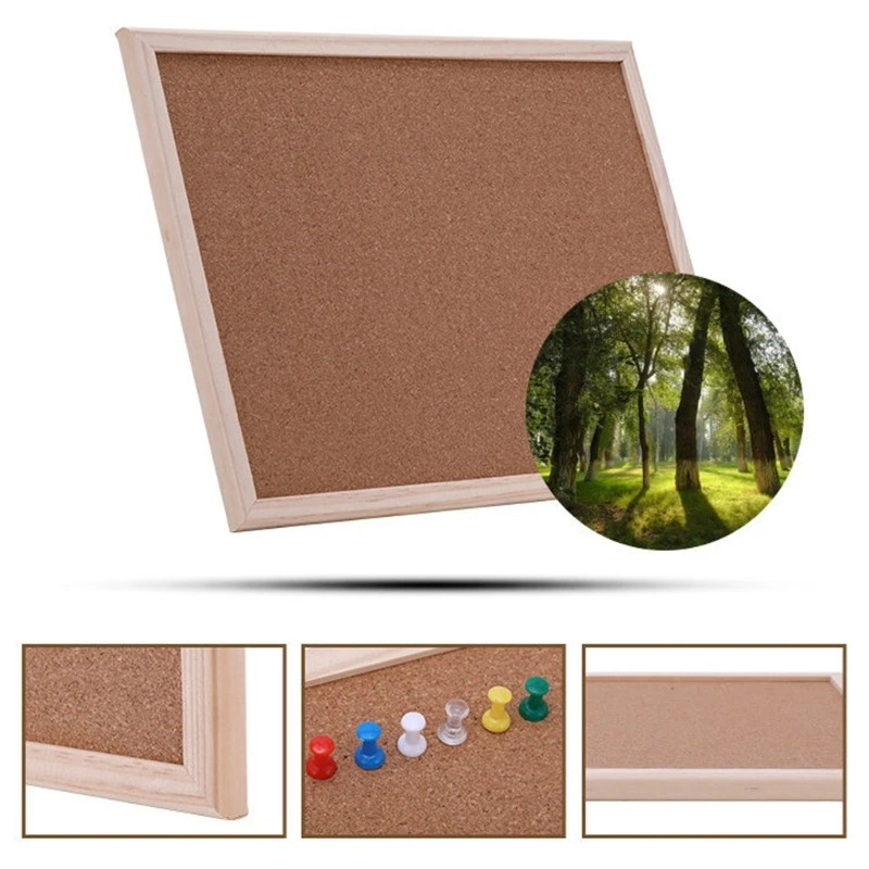 F68B Frame Corkboard Digative Pin Board Cork Board Board Cork Bulletin for Class -chaption Display Office Office Display