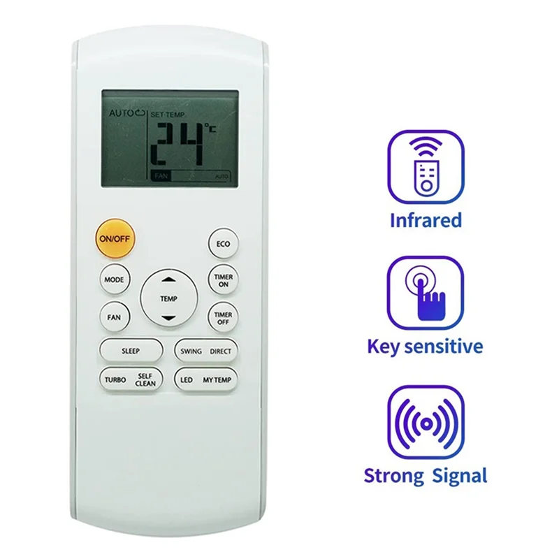 

【Buy It-Now!】3X Replace Remote Control For Midea Air Conditioner RG57A7/BGEF RG57A6/BGEFU1 CR166-RG57A6EU-6 RG57B2/BGE RG57/BGE