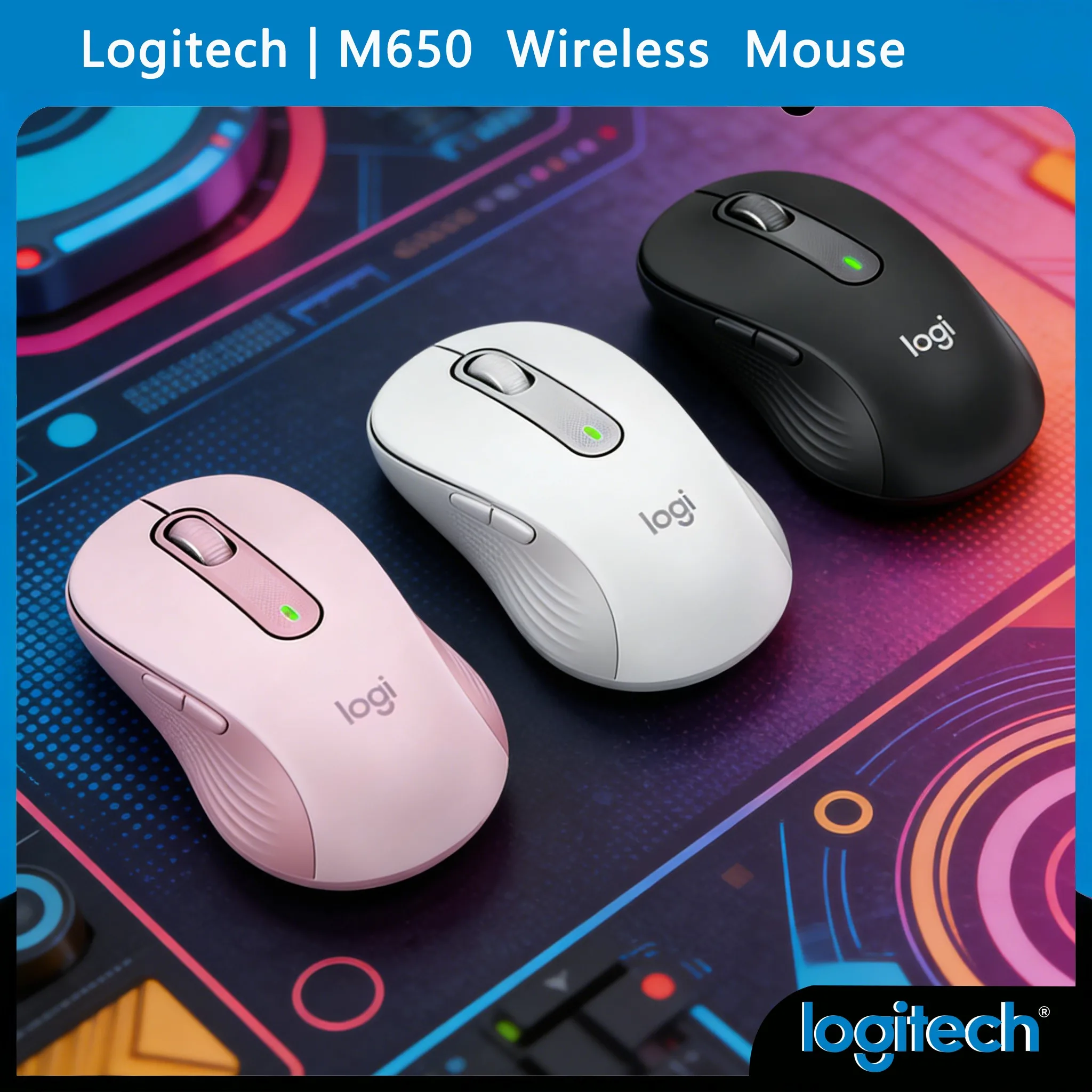 

Logitech M650/M650L Wireless Mouse Bluetooth Logi Bolt Large Hands