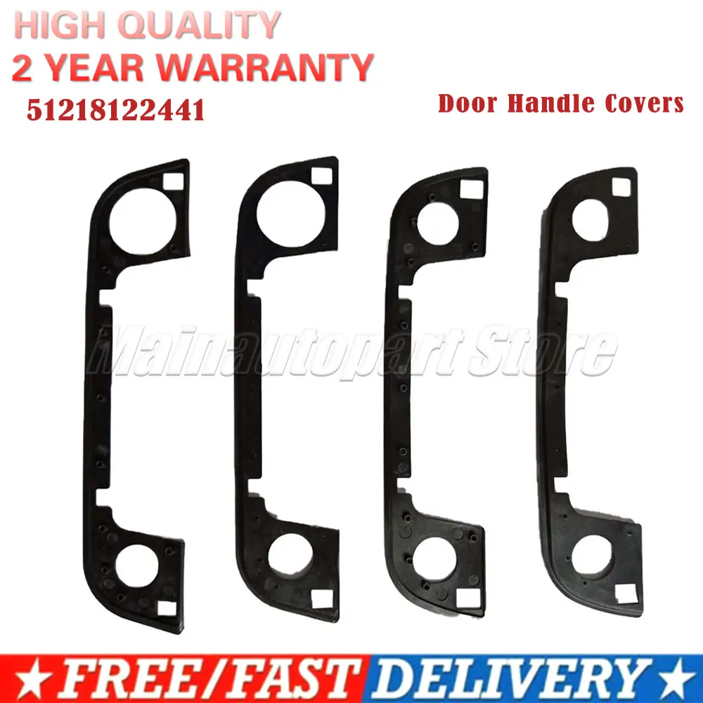 For BMW E36 E34 E32 3 5 7 Series W/ Rubber Seals Gasket 51218122442 51218122441 4PCS Door Handle Covers