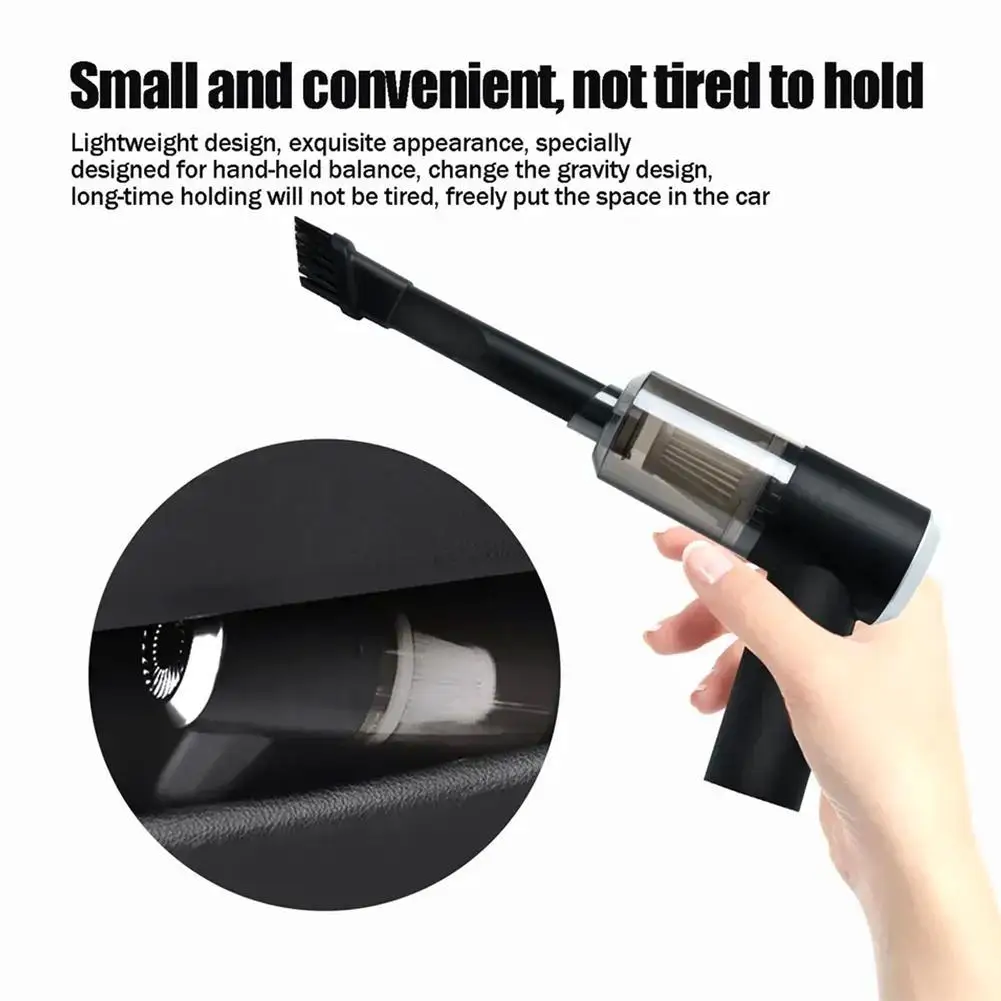 Cordless Handheld Vacuum Cleaner Strong Suction Washable Filter With Accessory For Car Home Pet Hair Cleaning Wet Dry Use Vacuum