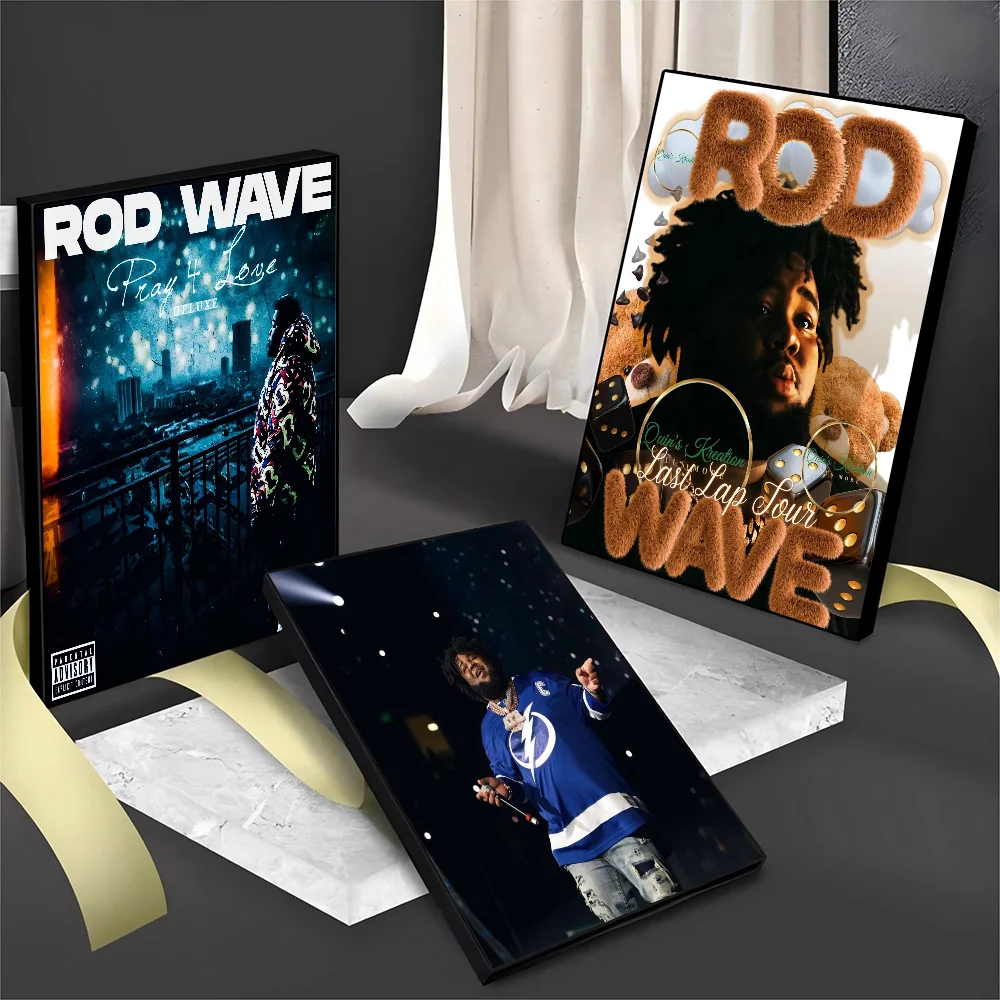 Rod Wave Singer Self-adhesive Art Poster Whitepaper Prints Posters Artwork Aesthetic Art Wall Painting