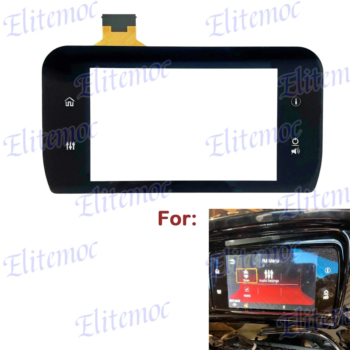 

LQ065Y5DX01 6.5" Glass Touch Screen Panel Digitizer Lens For Harley Davidson Motorcycle Model：BBXGTS HARMAN SONY XAV-AX5000
