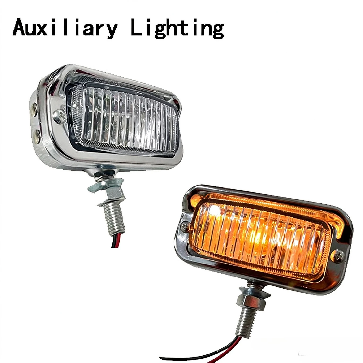 Retro Headlight Rectangular Lamp For Honda Harley Chopper Cafe Racer Dyna Sportster Suzuki Motorcycle Square Headlight Classic