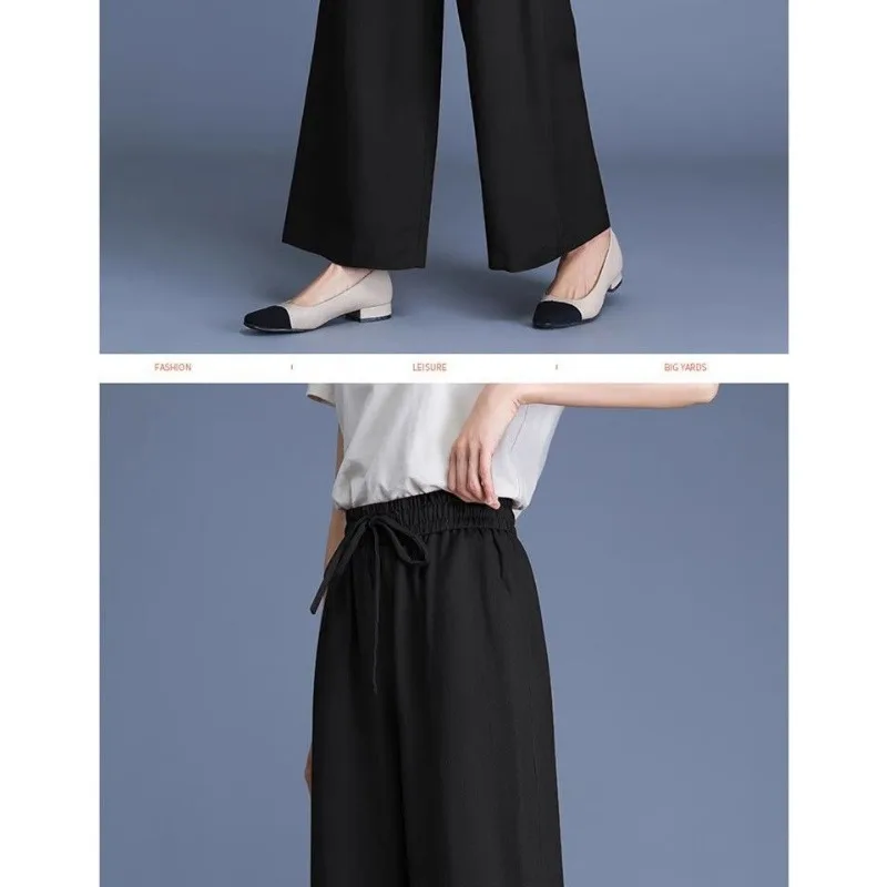 Modne spodnie damskie na co dzień, cienkie, luźne, z wysokim stanem, drapowane, wygodne, uniwersalne, z szerokimi nogawkami, nowość 2025.