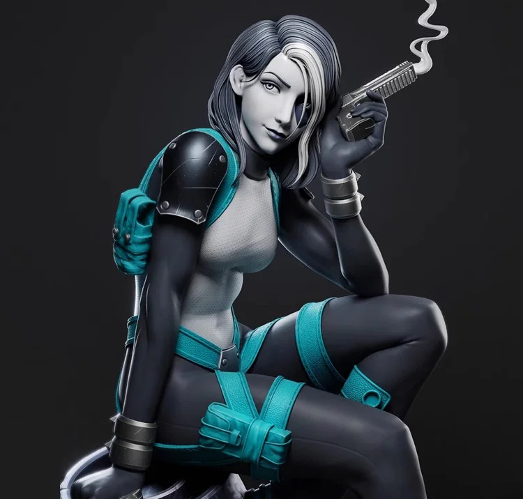 1/24  1/18 Resin Model Kits Mercenary Girl Soldier Figurine Sculpture Unpainted No Color RW1247