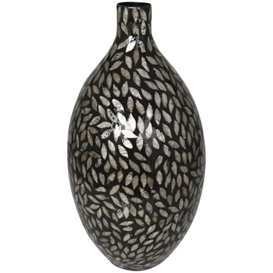 

Mother of Pearl Shell Handmade Decorative Vase Mosaic Floral Inspired Centerpiece Vase, Flower Vase for Home Decoration