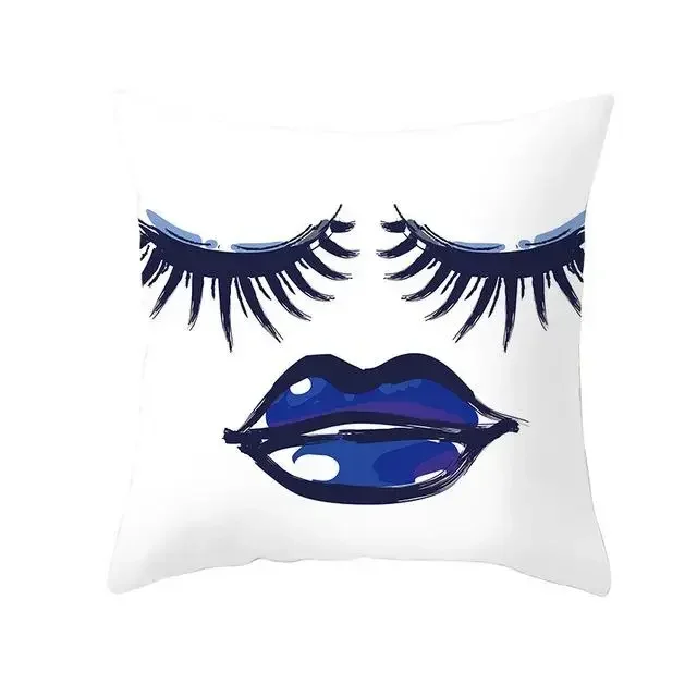 Cushion Cover Eyelash Fashion Decoration Pillow Case   Polyester Funda Cojin Sofa Home