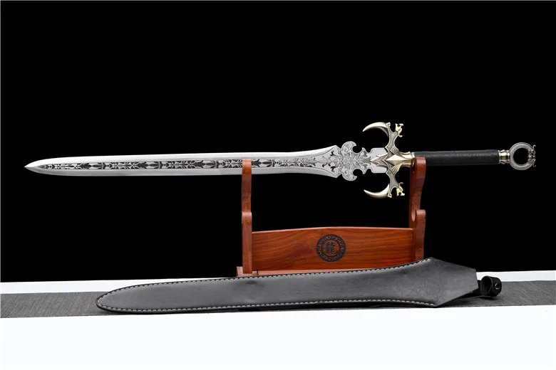 Espada de Guerrero Medieval de 100cm, espada de caballero Imperial de acero verdadero, arma afilada lista para combate, katana de entrenamiento de combate