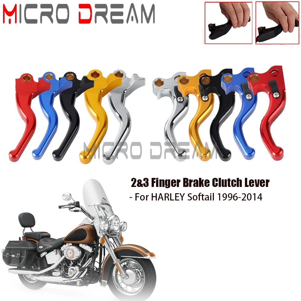 Motorcycle Short Hand Brake Clutch Lever For Harley Softail Convertible CVO/SE 2010-2012 Standard 1999-2012 Deuce 1999-2007