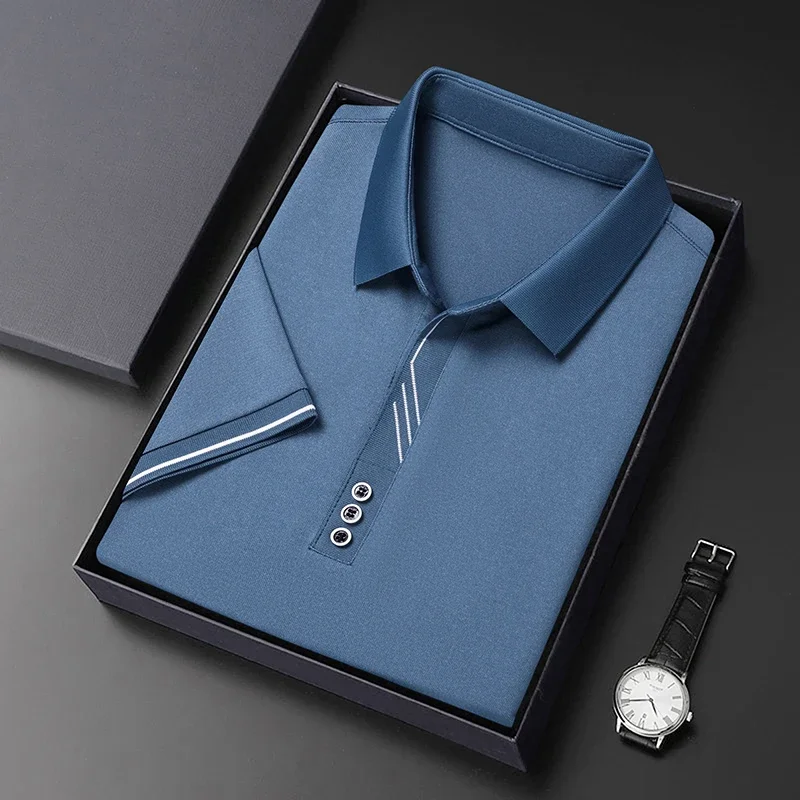 Мужская Повседневная футболка-поло с коротким рукавом