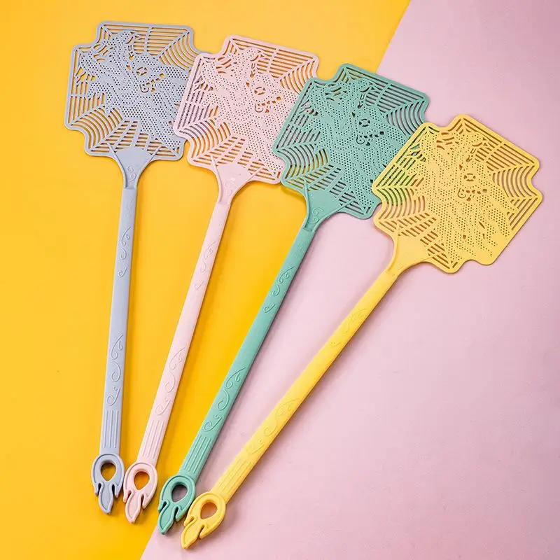 Fly Swatters With Different Colors Long Handle Thicken Pests Control Retracktable Swatters For Home Kitchen Garden Accessories