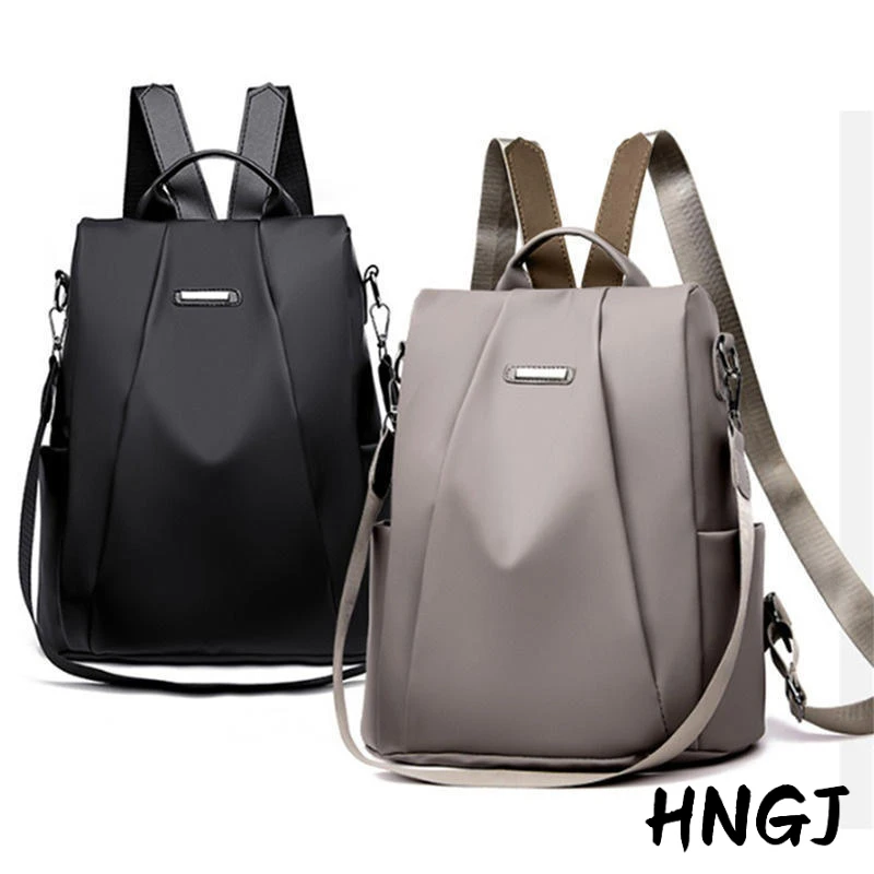 

2026 New Women's Multi-function Backpack Casual Solid Color School Bag For Girls Fashion Detachable Strap Travel Shoulder Bag