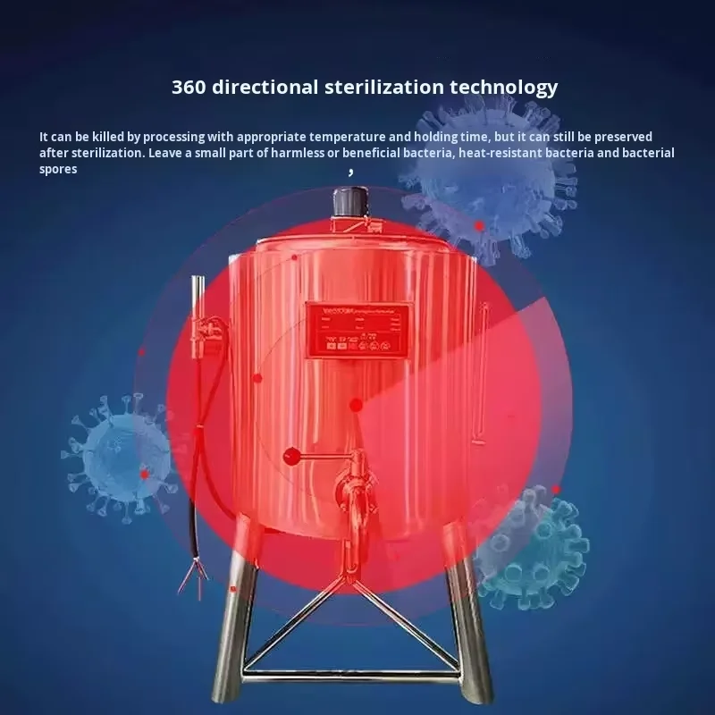 معالجة التعقيم معدات تعقيم تقديم الطعام لحليب البقر والأغنام النقي، آلة بسترة تجارية للحمام المائي #5