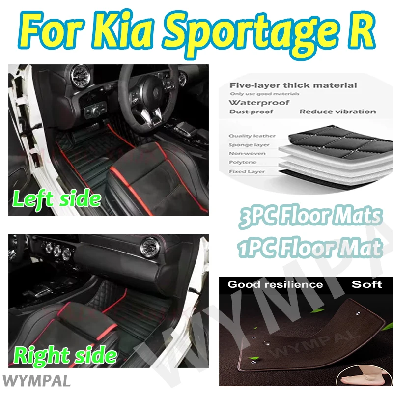 

Luxury Custom Car Floor Mats For Kia Sportage R 2011 2012 2013 2014 2015-2017 Auto Foot Pads Carpet Cover Interior Accessories