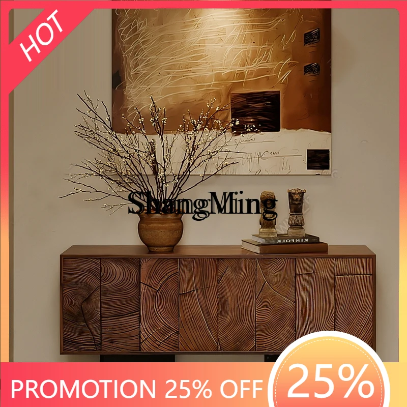 

CL retro style, all solid wood dining side cabinet, medieval side cabinet, entrance cabinet, simple storage cabinet