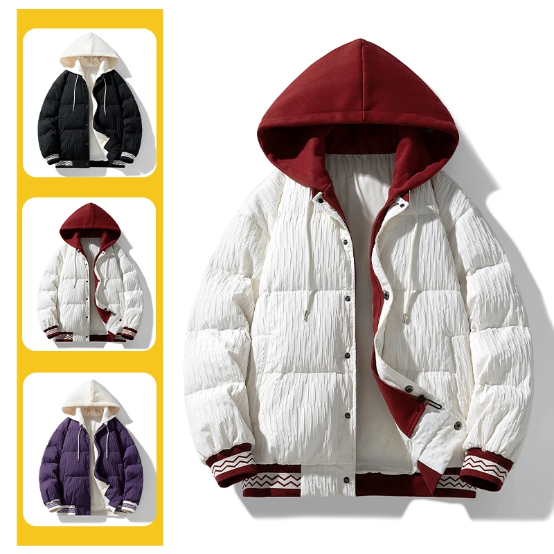 女性男性古典的な暖かい冬ジャケットダウンジャケット 90% ダックダウンアウターカップルコート偽ツーピースパーカージャケット