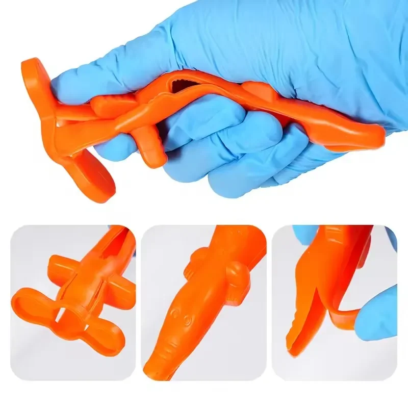 1pc Dental Syringe Sleeve Cover Reusable Cute Crocodile Shaped Needle Protective Case Dentist Surgical Injector Tool