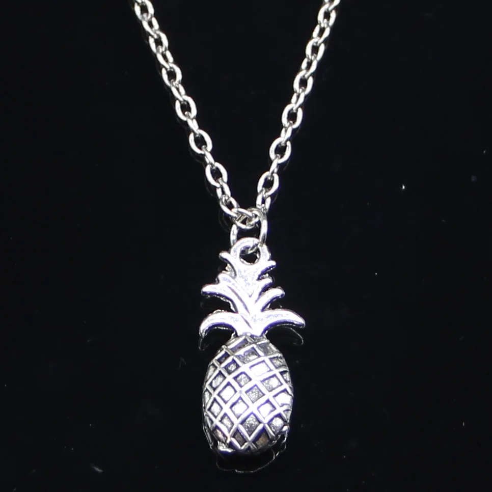 20pcs New Fashion Necklace 23x10mm double sided pineapple Pendants Short Long Women Men Colar Gift Jewelry Choker