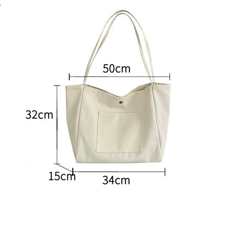 Bolso de compras de lona reutilizable para mujer, bolsa de hombro de gran capacidad, plegable, ecológico, para supermercado, 1 unidad