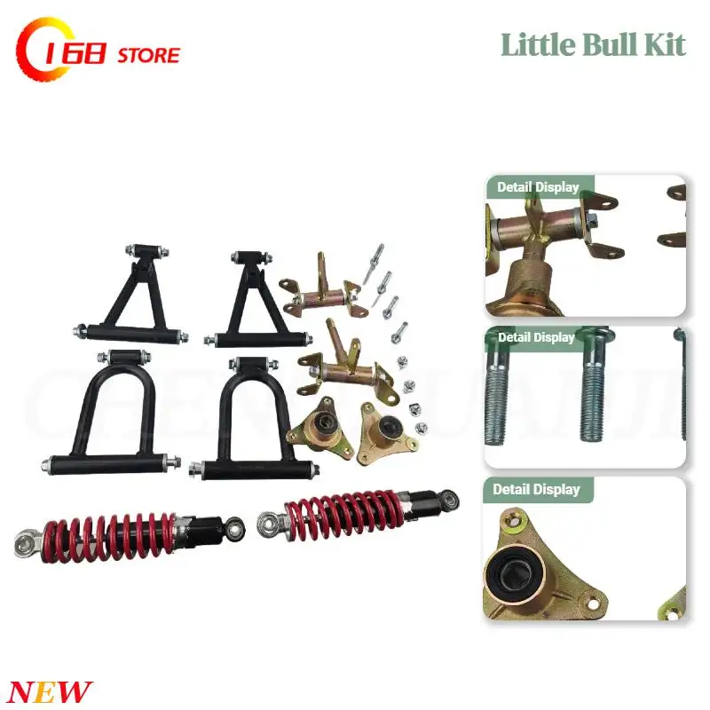 

Front Suspension Swingarm Assembly Reduce Vibration High Strength Upper and Lower Swingarm Fit for ATV for Quad Bike