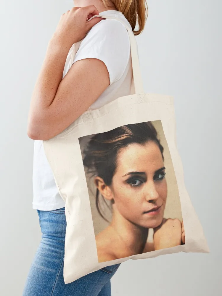 

Emma Watson Tote Bag Eco bag tote bag canvas Women's shopping custom fabric