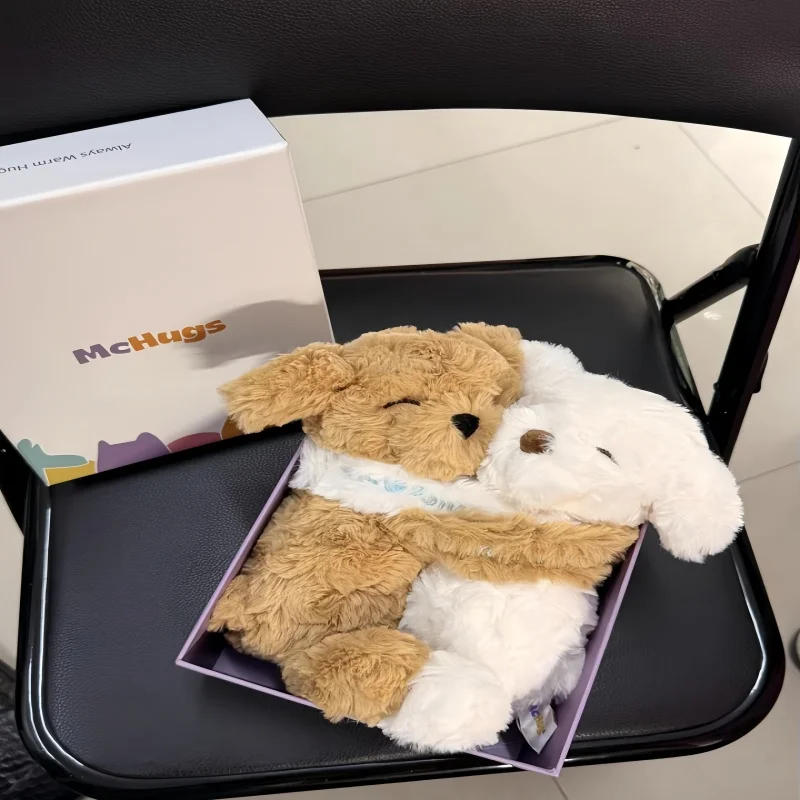 Abraço cachorrinho, raposa, pinguim, travesseiro de aromaterapia, brinquedo de pelúcia, mochila, pingente, presente de casal para homens e mulheres