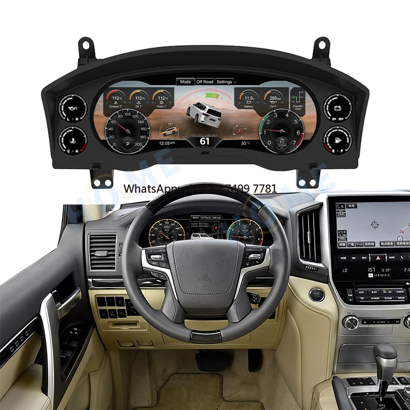 

New Upgrade LCD Digital Dashboard for .... LC200 2008-2020 12.3-inch Interior Retrofit Kit Odometer Linux System