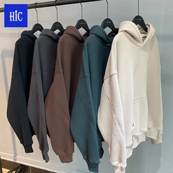 Blank Oversized Plus Size Men'S Hoodies High quality custom logo 400G 100% cotton heavyweight Fleece top