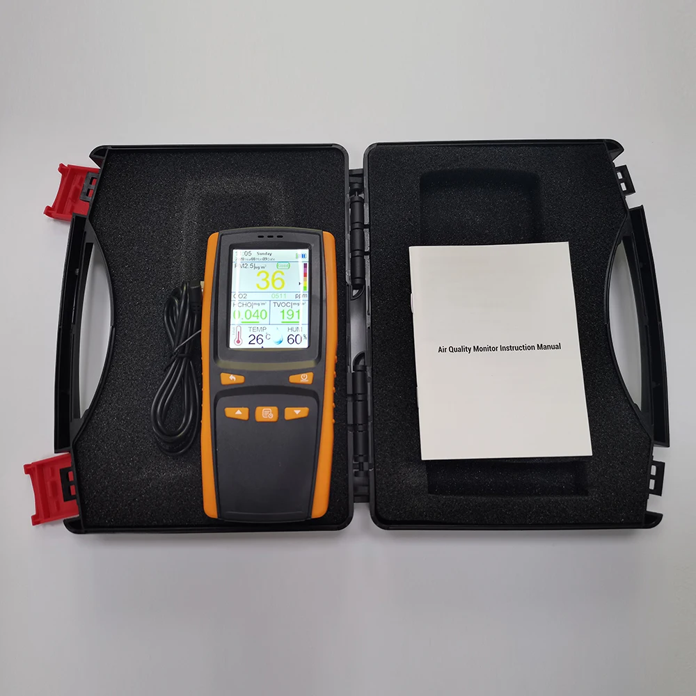 Multifunctional Gas Detector and Air Quality Equipment Hygrothermograph Data Transmission Gear Gas Analyzers