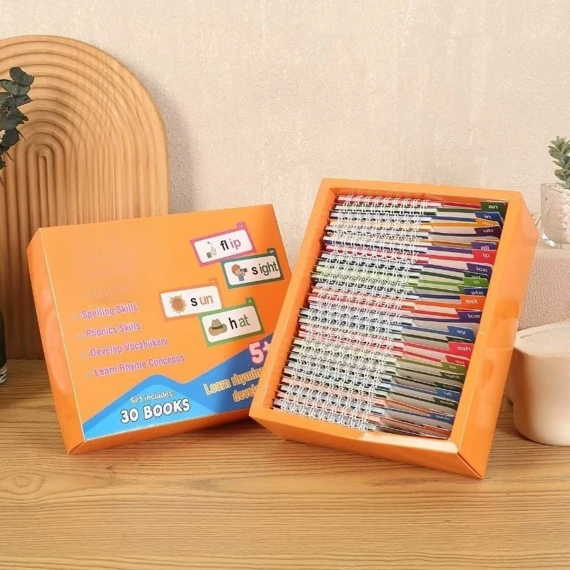 Reading Rhymes Flipping Books Early Education Learning Flashcards Children's Learning Supplies Multiple Contents Clear Printing