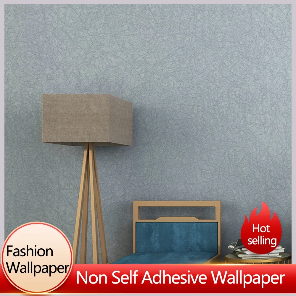 Modern Minimalist Nordic Style Non-woven Wallpapers Home Decoration Pure Gray Room Decoration Wallpaper