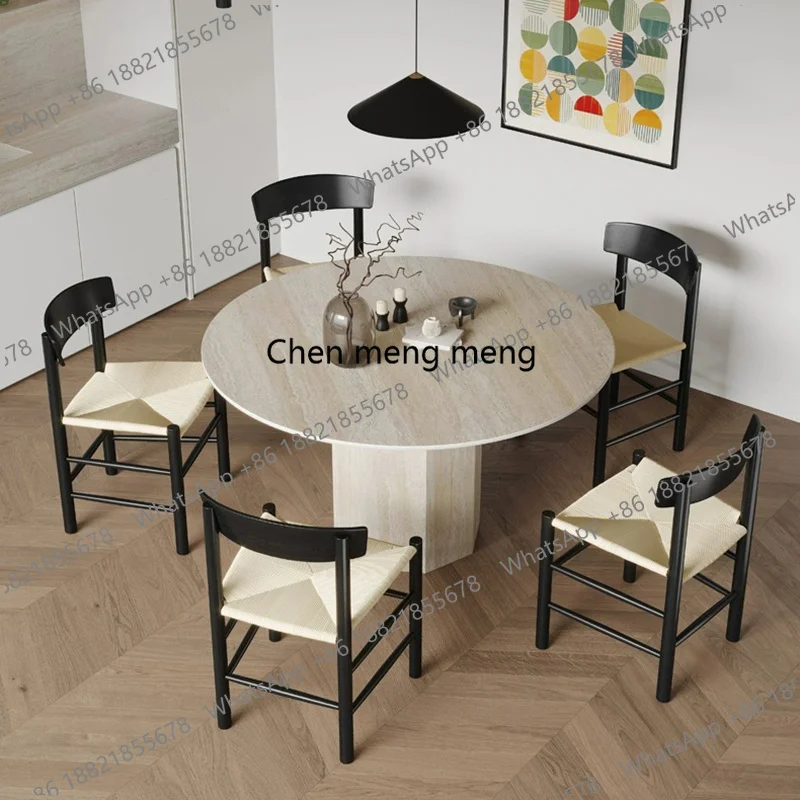 

Nordic Creative Dining Tables Modern Minimalist Dining Room Kitchen Rock Slab Dining Table Designer High-End Home Furniture