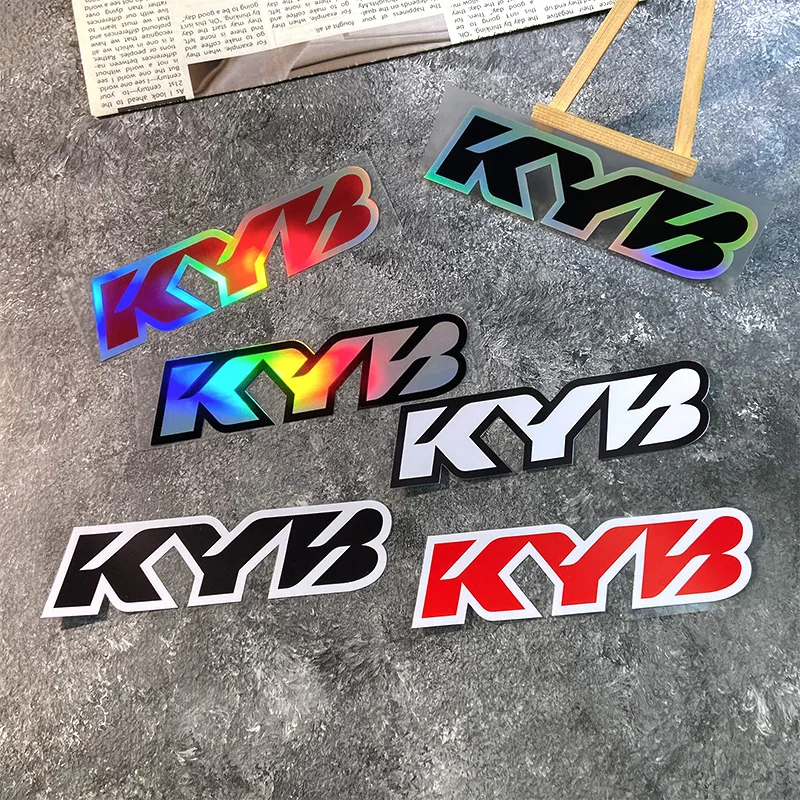 2PCS KYB Motorcycle Front Forks Stickers Waterproof Motocross Suspensions Vinyl Decals Helmet Tank Fairing Styling Decal