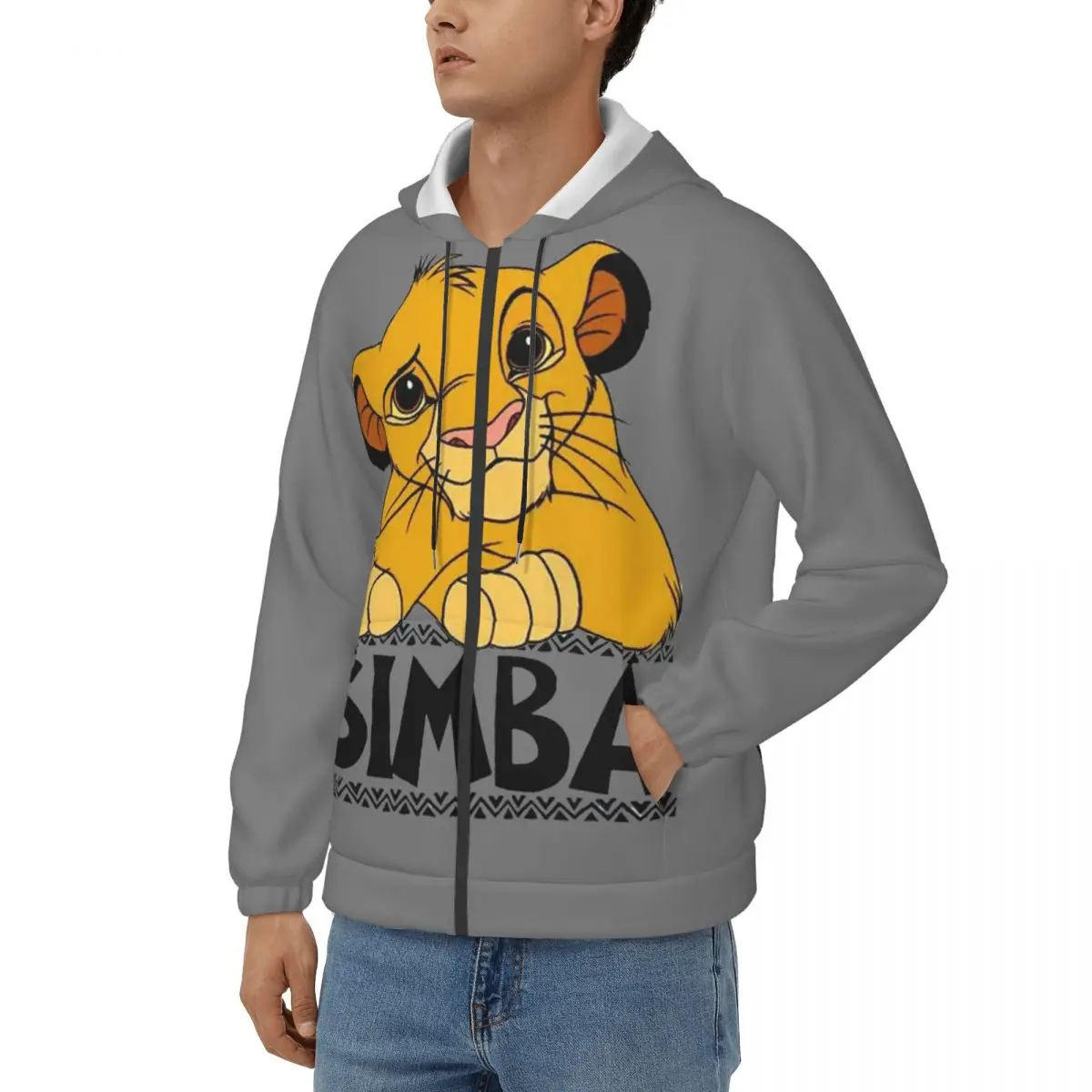 Cute Simba Classic Men's Hoodie Disney｠The Lion King｠Film  Crazy Hoodies Winter Clothing