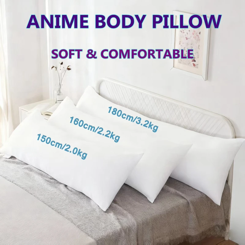 

180cm LARGE Dakimakura Hugging Body Pillow Inner Core Anime Long Pillow Core Men Women Pillow Interior Home Use Cushion Filling