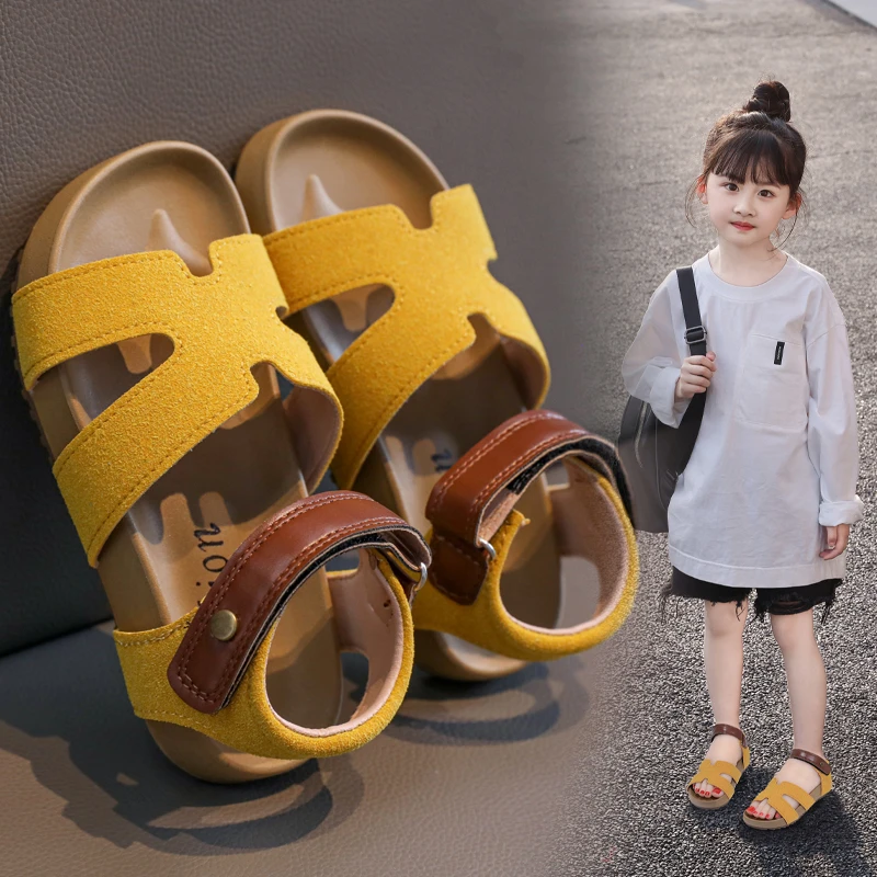 

Children's Women's Sandals Simple Round Head Casual Beach Shoes Fashionable and Versatile 2025 Summer New Women's Shoes