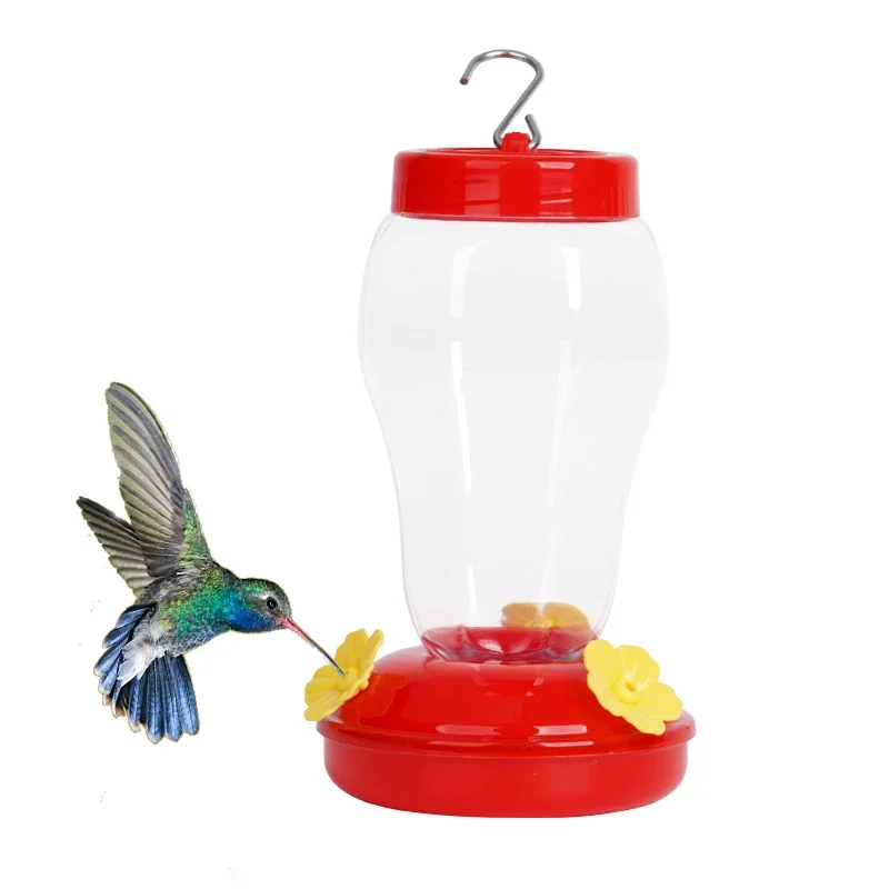 

Bird Water Feeder Bottle Hanging Hummingbird Feeder Outdoor Garden Outdoor Plastic Flower Iron Hook Bird Feeder