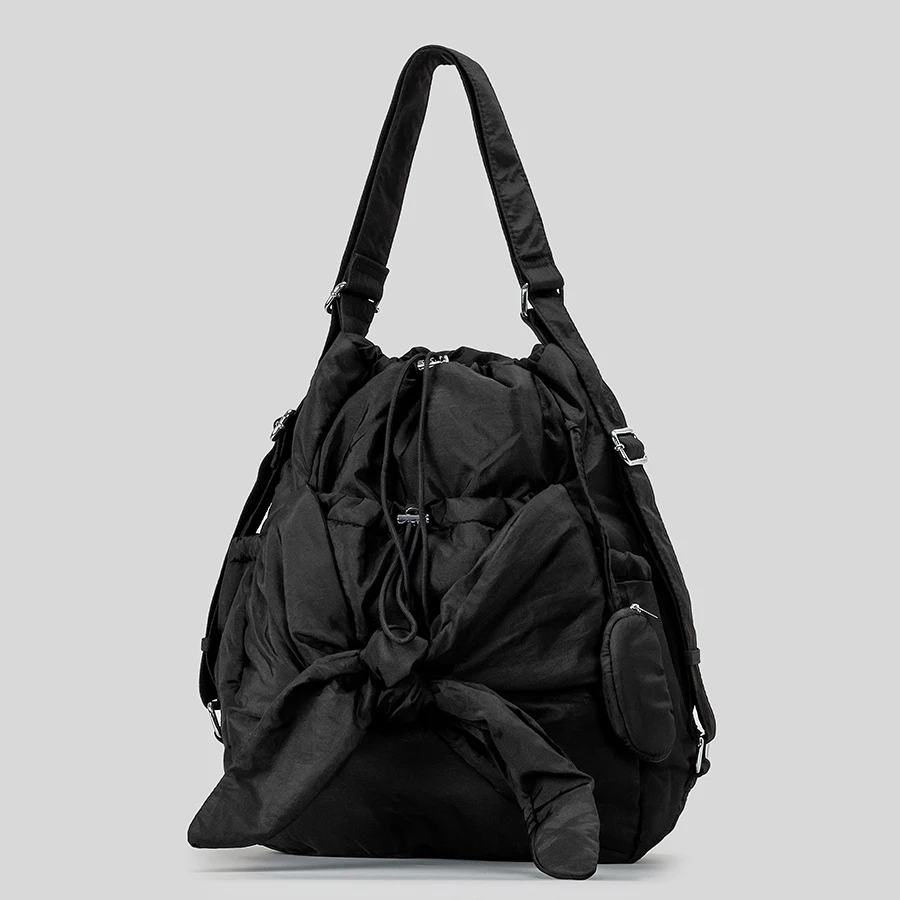 Fashion Bow Backpacks for Women Casual Nylon School Bag for Teenger Girls Large Capacity Travel Bag Trend Fmeale Bags 2024