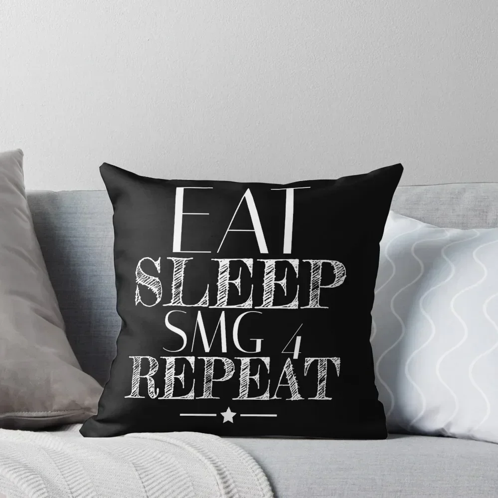 

Eat Sleep Smg4 Repeat Throw Pillow Embroidered Cushion Cover Anime Sitting Cushion Cushion Covers For Living Room pillow