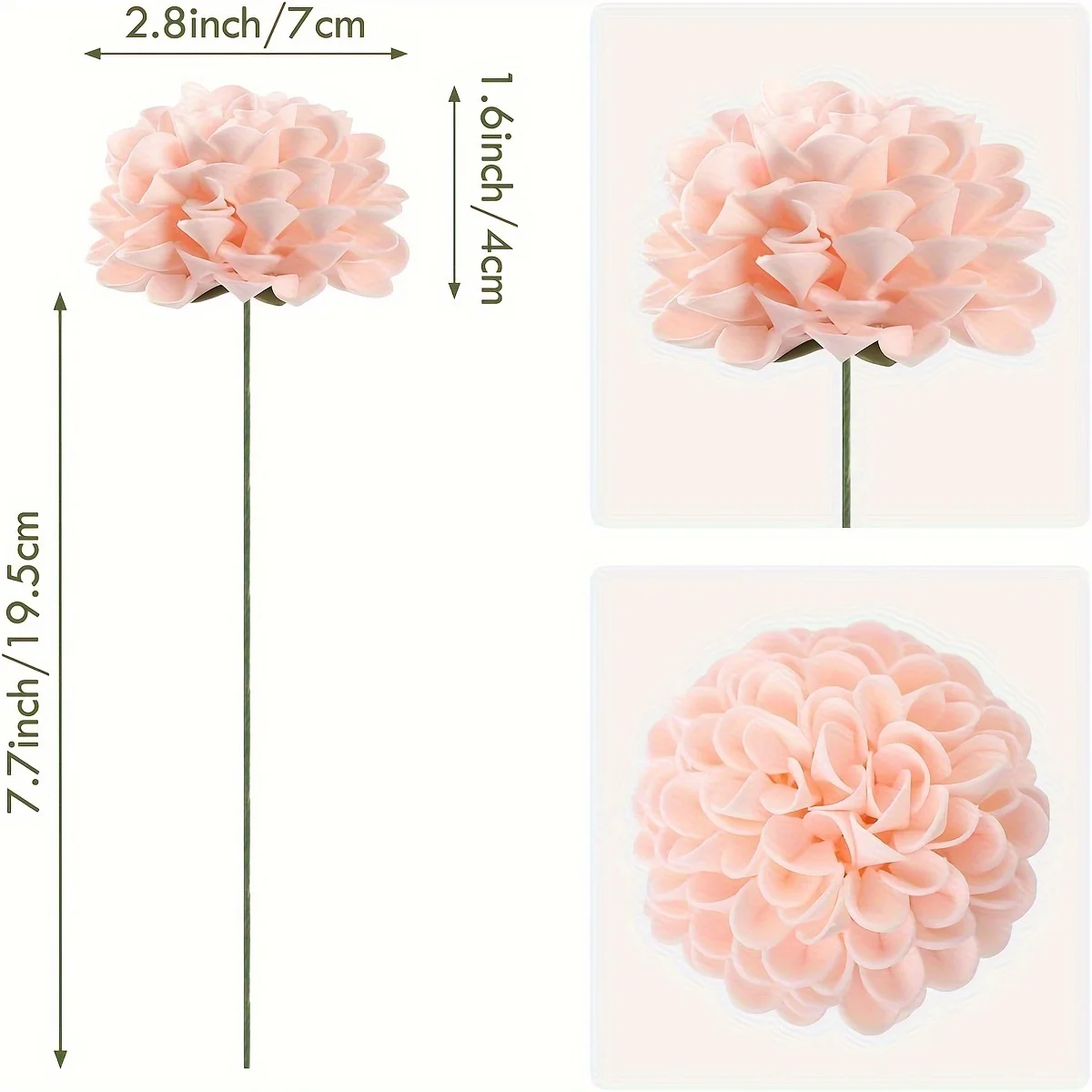 10/25pcs Artificial Foam Hydrangeas with Stems for DIY Wedding Bouquets Bridal Shower Centerpieces Floral Decor Party Home Decor