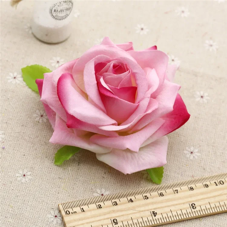 Velvet Artificial Rose Flower Heads for Wedding Wall Arch Flowers DIY Bridal Wreath Valantine's Day Bouquet Gift Box Decoration