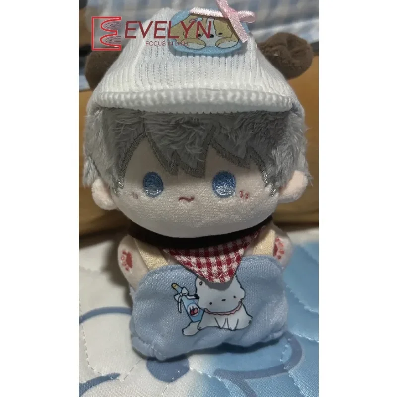 Evelyn (Doll) 10cm Mini Plush Doll'S Clothes Outfit Stuffed Toy Dress Up Clothing Gift Love and Deepspace Hat Bib Strap Pants