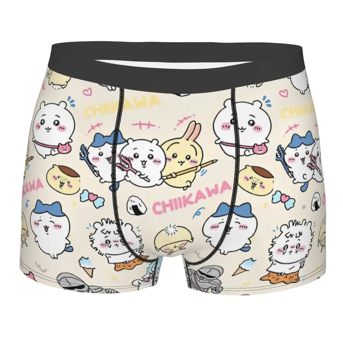 

Humor Boxer Kawaii Chiikawa Manga Shorts Panties Briefs Men's Underwear Cute Japanese Anime Mid Waist Underpants for Homme S-XXL