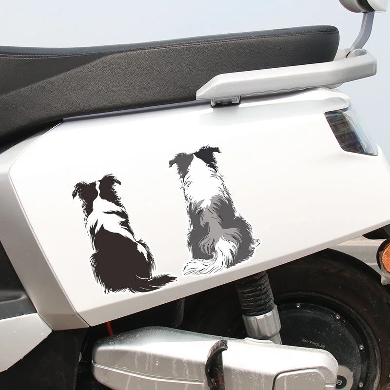 TM404# Border Collie Backside Car Stickers - Cartoon Dog Decals for Cars - Waterproof Vinyl Car Stickers - Self-Adhesive Decor