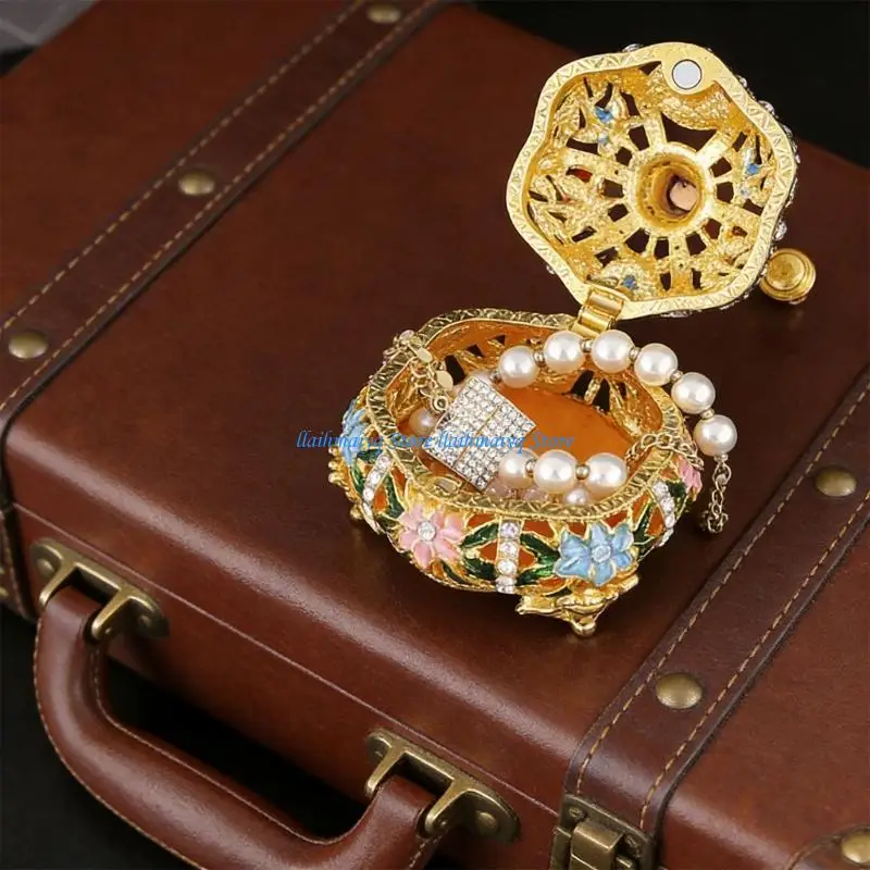 573B Decorative Metal Telephone Jewelry Organizers with Delicate and Cutout Patterns