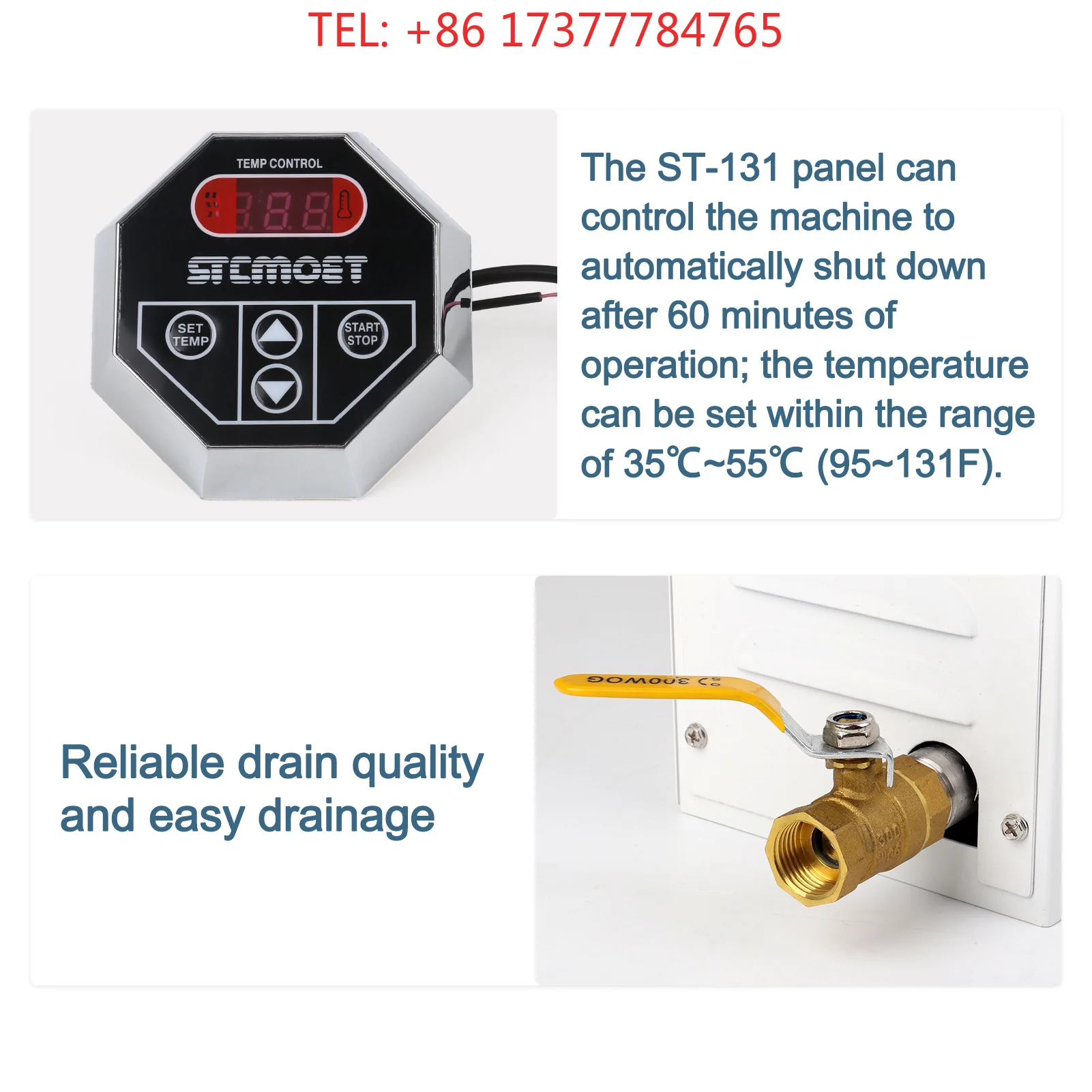 ST 45 4.5 KW Steam Generator for Shower Home Steam Machine Sauna Equipment Sauna Bath SPA Steam Shower with Digital Controller